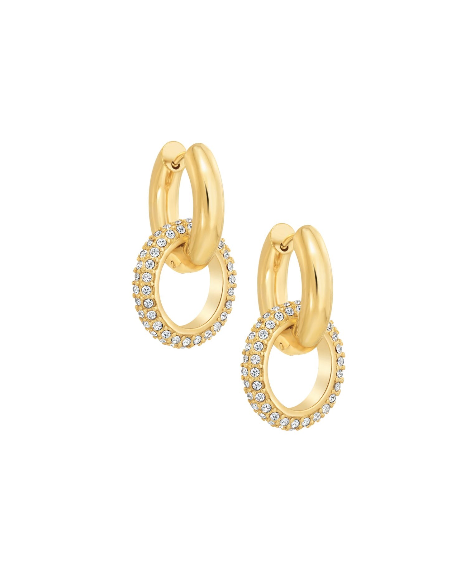 Pave Duo Hoops - Simone The Label