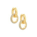 Pave Duo Hoops - Simone The Label