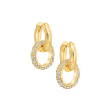 Pave Duo Hoops - Simone The Label