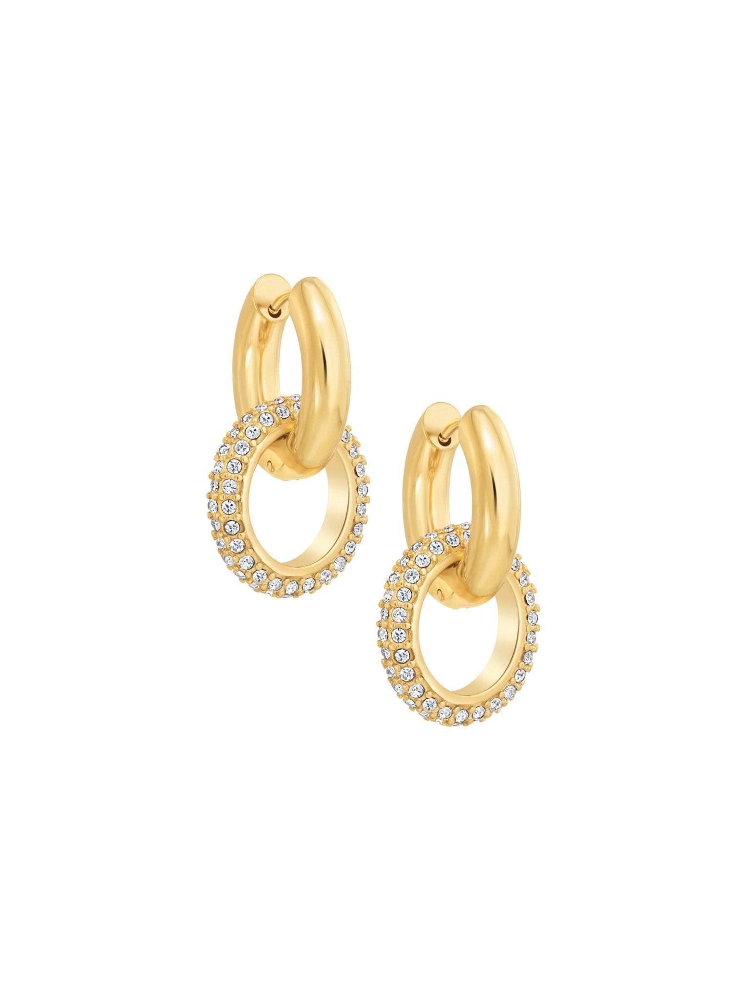 Pave Duo Hoops - Simone The Label